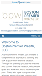 Mobile Screenshot of bostonpremierwealth.com